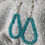 Thumbnail: Teal 1" teardrop - Earrings