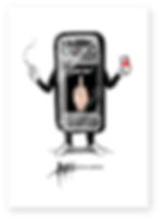 mobile phone, smart phone, middle finger, rude, anti-social, funny card, how funny