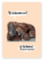 Orangutan, baby orangutan, fashion, funny card, how funny