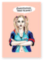 CHAV, GIRL IN TRACK TOP, PIERCING, BOOZE, FUNNY CARD, CONGRATULATIONS, HOW FUNNY