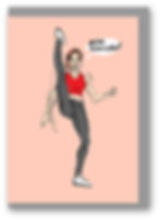 GYM WORK OUT, WOMEN IN GYM KIT, FART, FUNNY CARD, HOW FUNNY