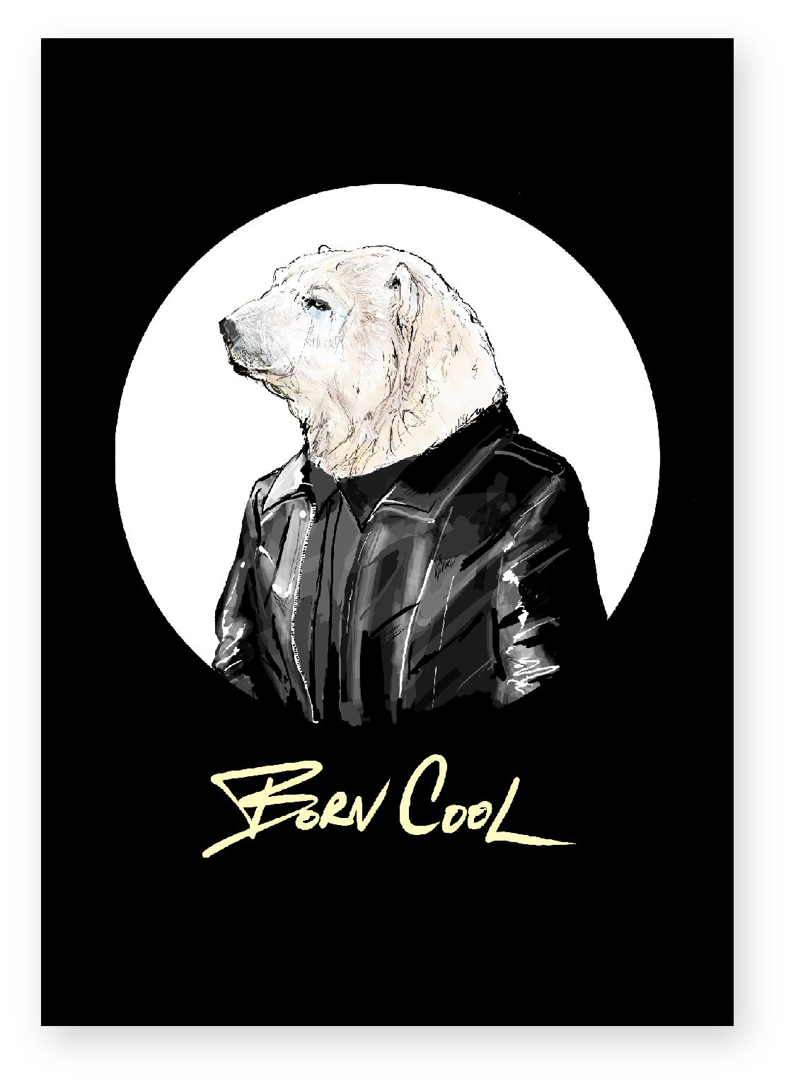 polar bear cool bear funny animal card how funny