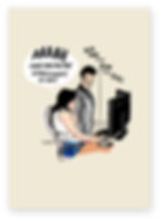 awkward work card, man and women, work, funny card, how funny