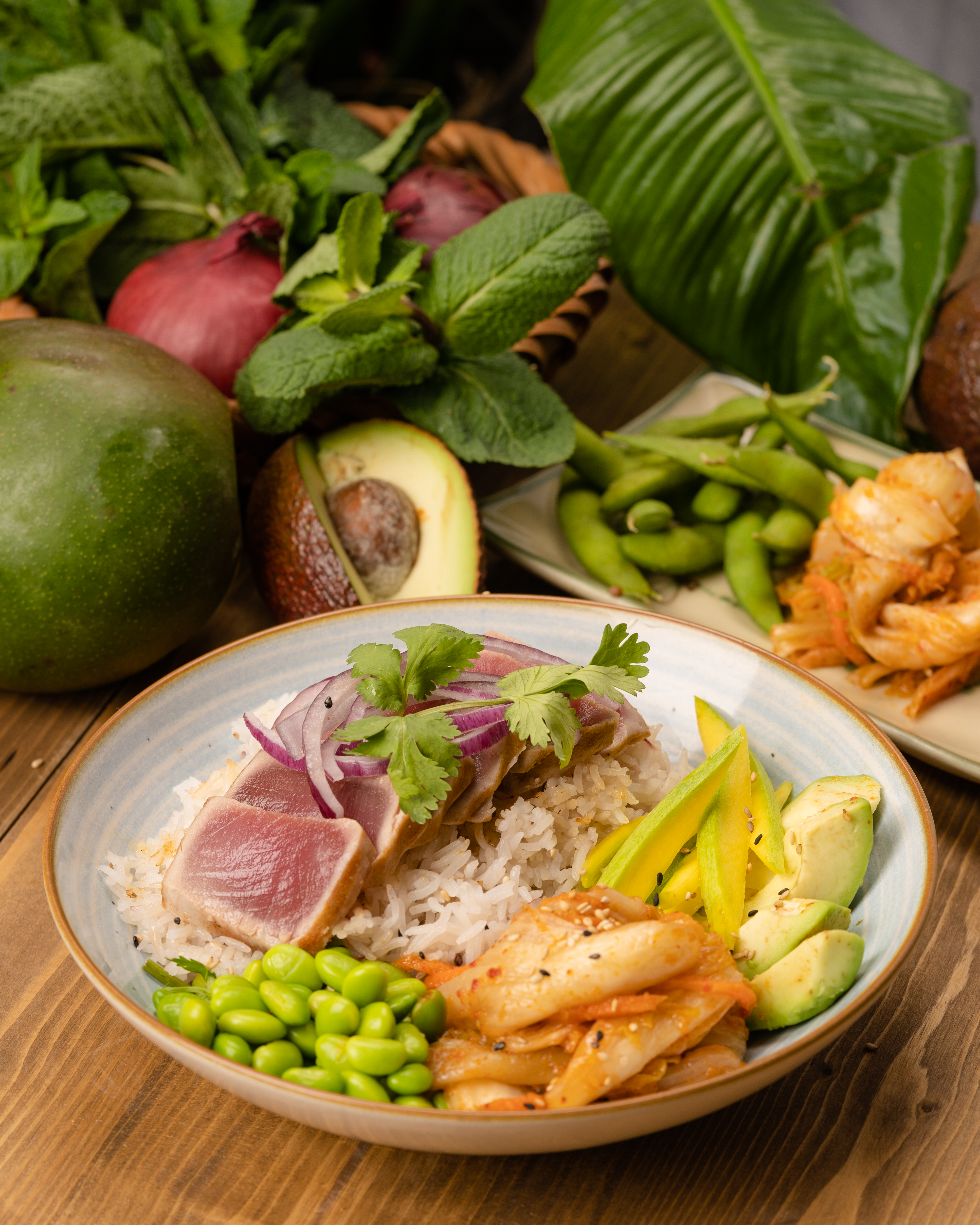 Arranged Food and Objects