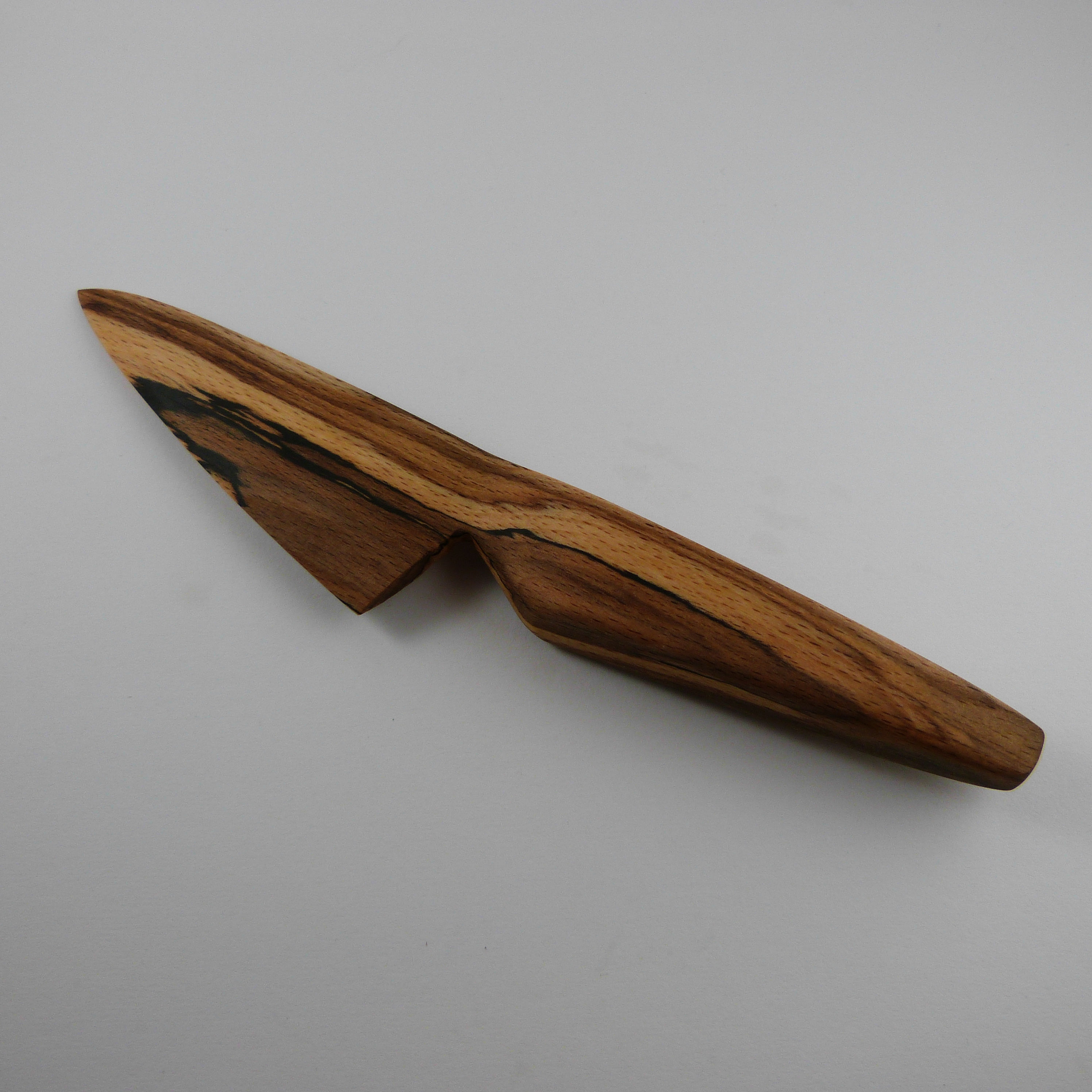 Spalted Beech Wood, Wooden Cake/Cheese Knife