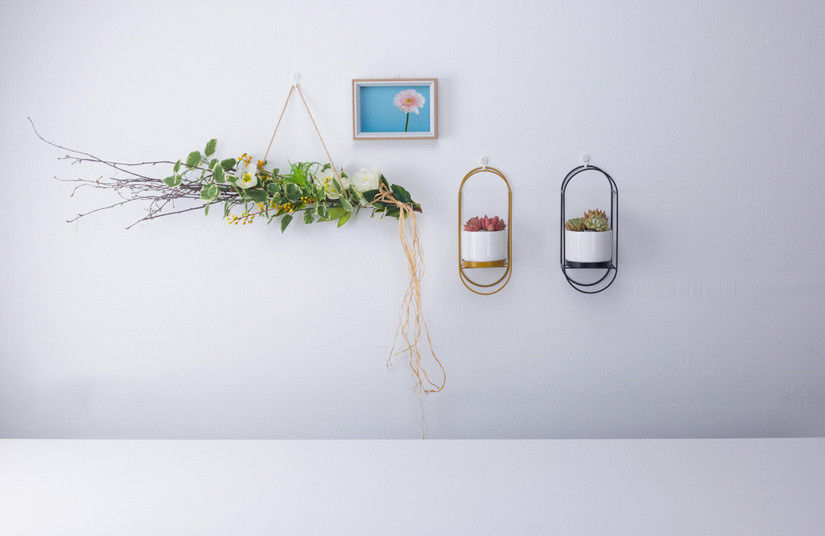 Thumbnail: Chic Ceramic Succulent Display with Iron Stand