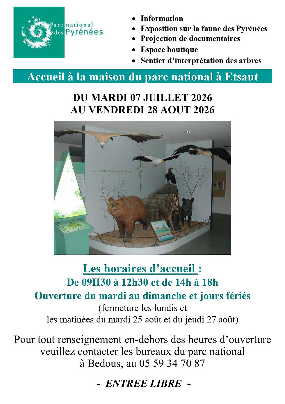 Animations estivales du Parc