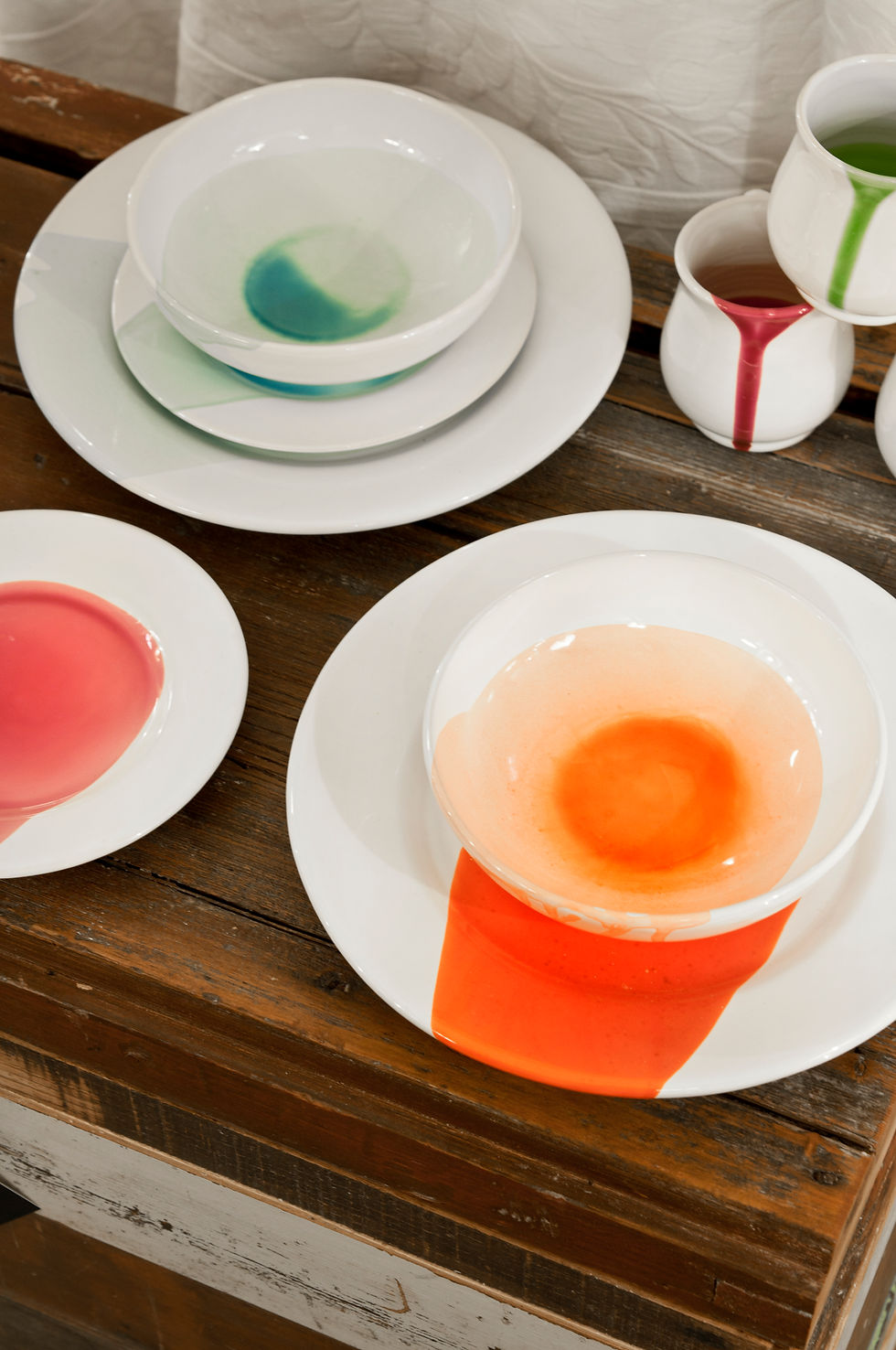Miniature : Assiettes à rebords | Splash Fuchsia | à partir de 39 €