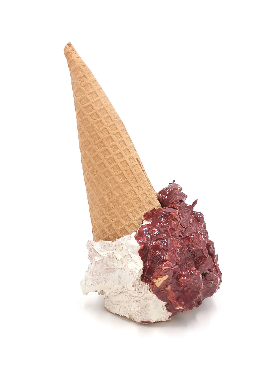 Cône de Glace | Signé | Bordeaux & blanc | 140 €