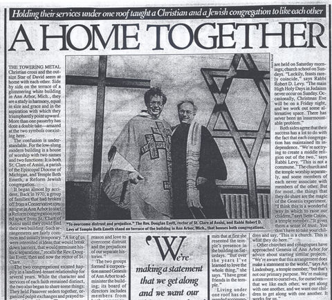 news article with headline "A Home Together"