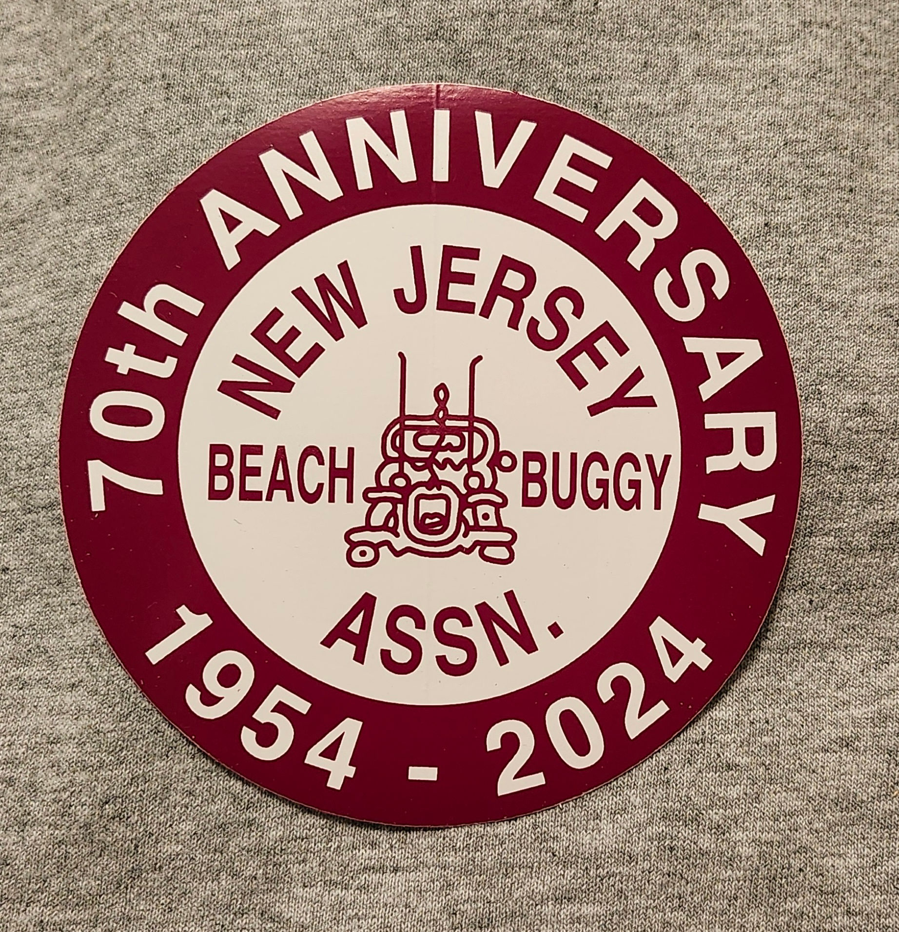 NJBBA Anniversary Decal - Round