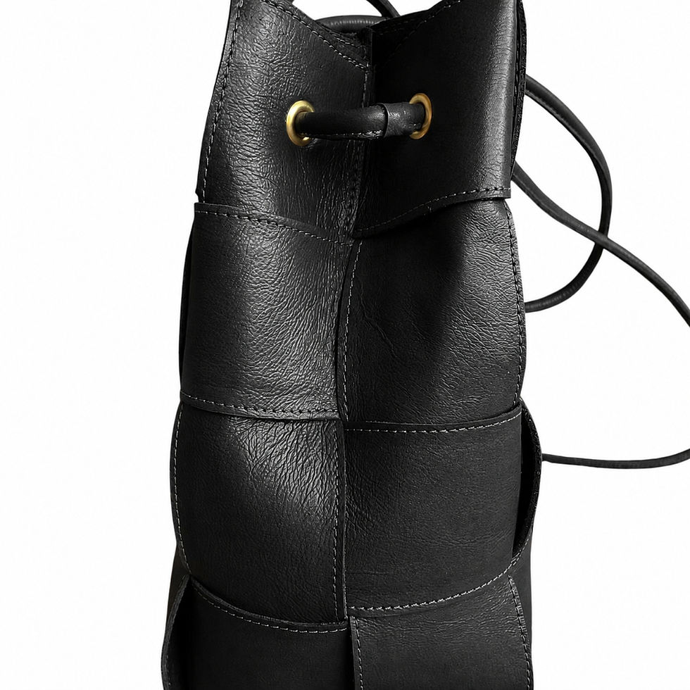 bolsa couro preta