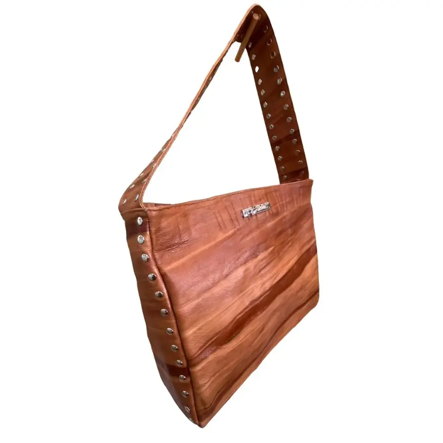 Miniatura: bolsa de couro Barcelona caramelo