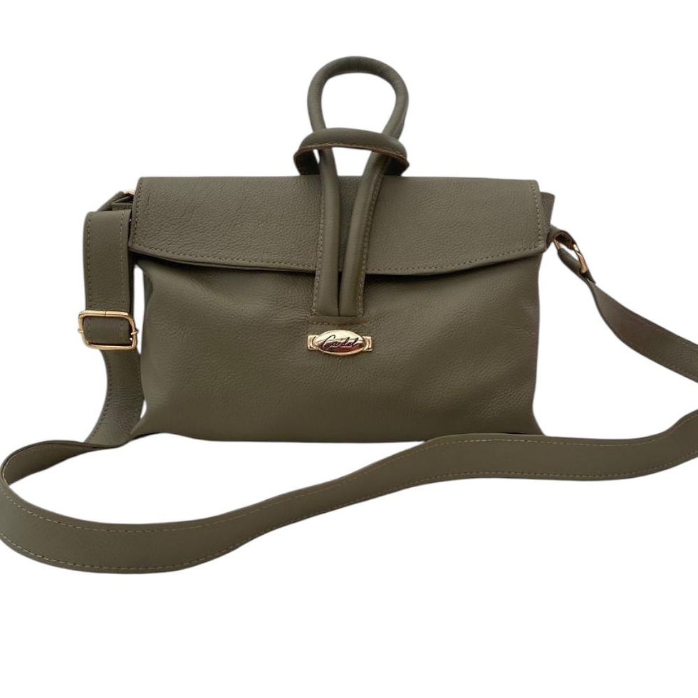 Miniatura: bolsa de couro verde fendi