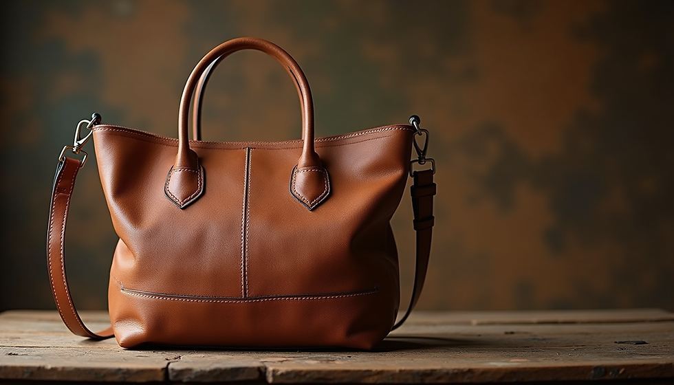 bolsa marrom em couro