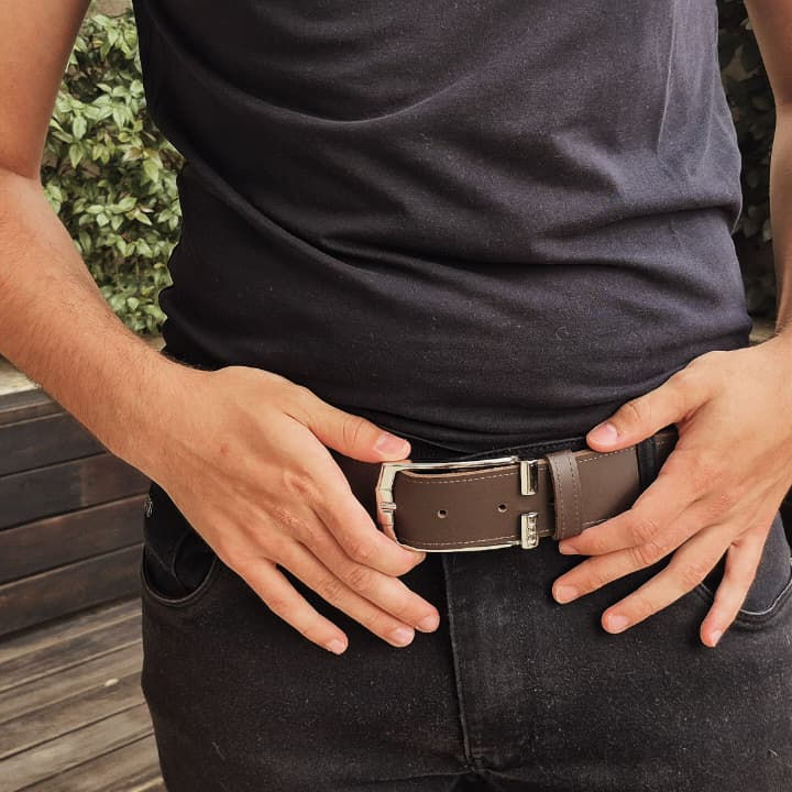 Miniatura: cinto de couro masculino