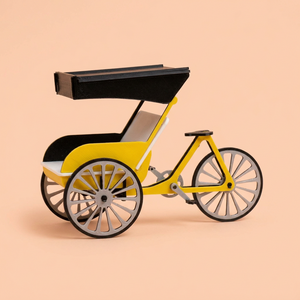 Cyclo rickshaw armable impreso en 3D