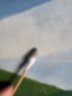 Detail verf, wattenstaaf, oppervlaktevuil verwijderen