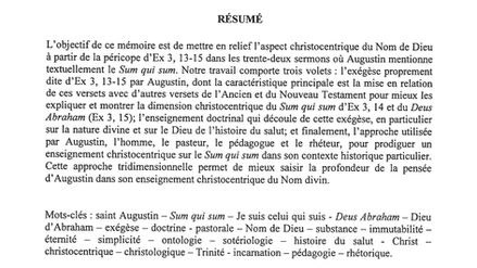 Le nom de Dieu dans la pastorale d'Augustin : Exode 3, 13-15 dans l'oeuvre pastorale de Saint Augustin