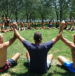 Group Ice Bath Class in the Park