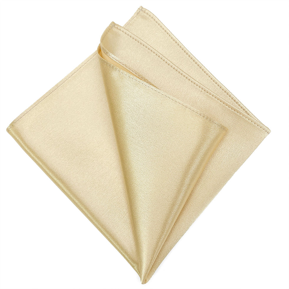 Champagne Satin Linen Pocket square