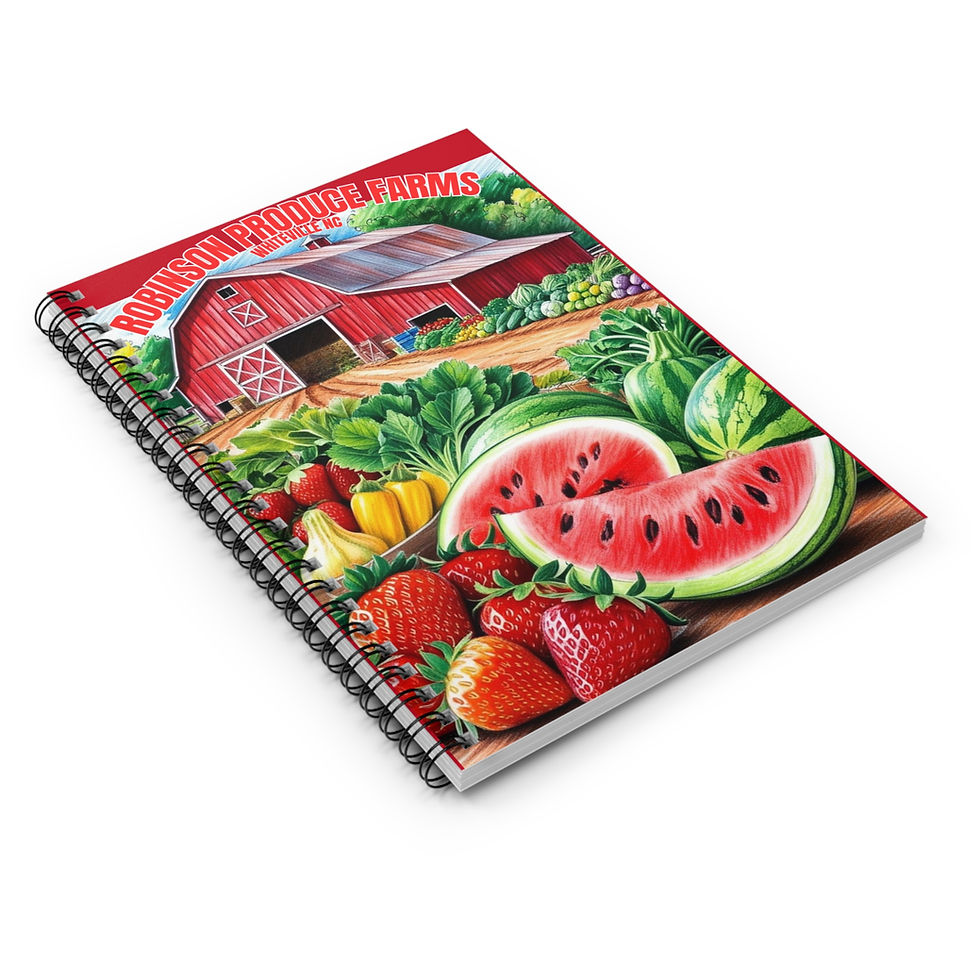 Thumbnail: Robinson Produce Farms Spiral Notebook – Farm Fresh Design