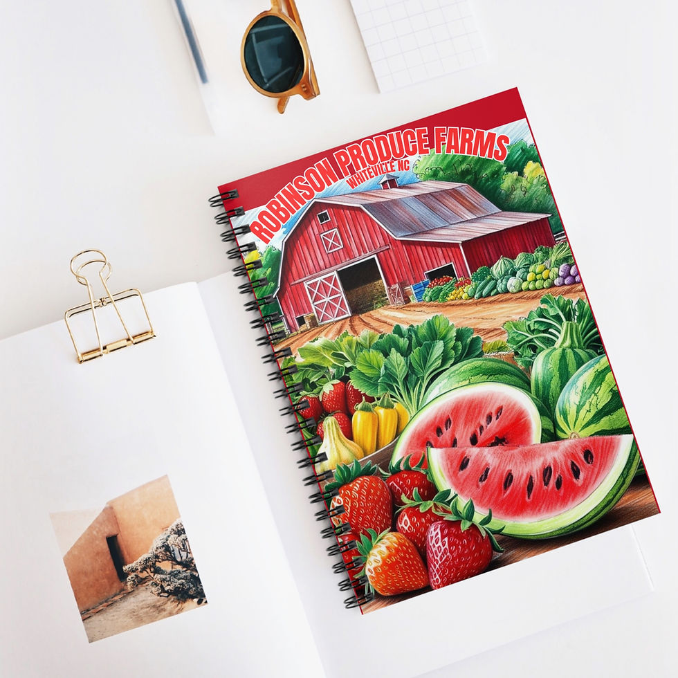 Thumbnail: Robinson Produce Farms Spiral Notebook – Farm Fresh Design