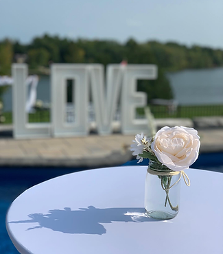 Love sign at a Cavin James Entertainment Wedding in Campbelford Ontario