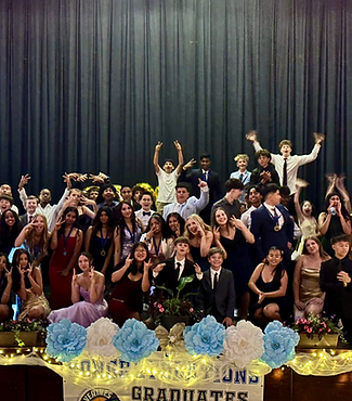 2025 Graduating Class celebrating with DJ Cavin James
