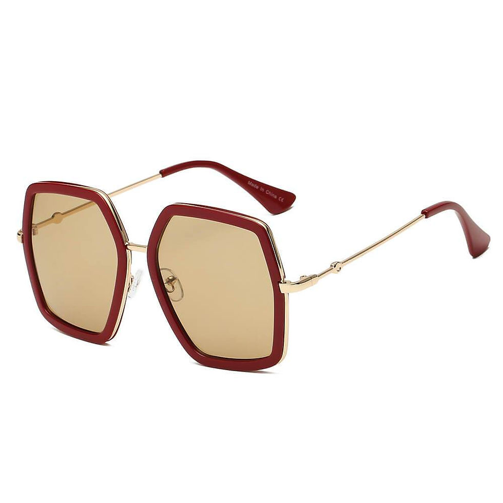 Thumbnail: CORBIN | S2059 - Women Square XXL Retro Oversize Sunglasses