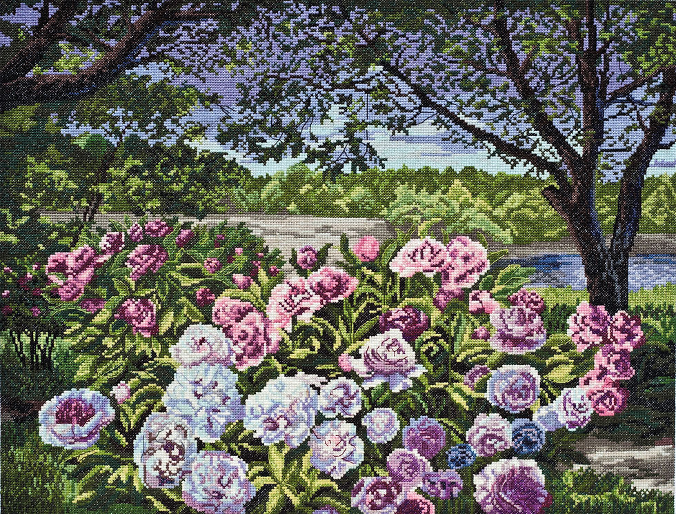 Garden Peonies, Abris Art, cross-stitch kit