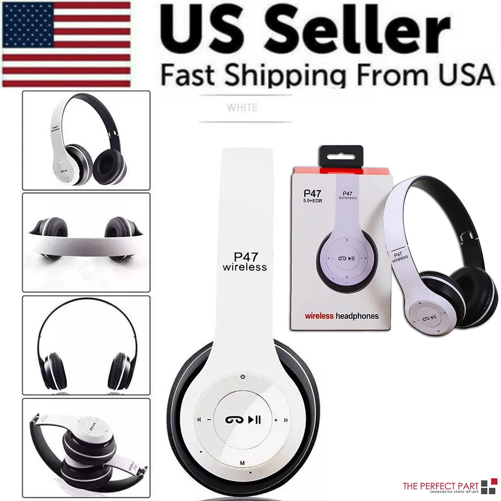 Thumbnail: Wireless Bluetooth 5.0 Headphones Headset Over-Ear FM Radio MIC Foldable TF Card