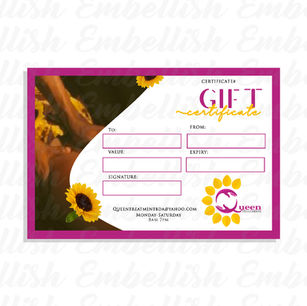 Gift Certificate Design
