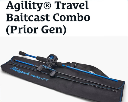 agility baitcast combo Shakespeare Low Profile made in sweden with stainless steel guides Highkey Baitcast Combo Left Select:244 cm 20-60 g