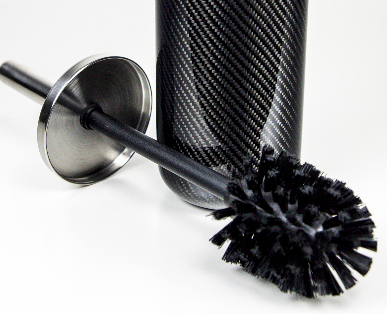 WC-Toilettenbürste mit Halter Carbon