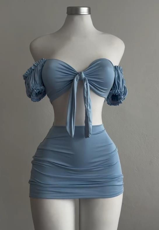 Sexy & Elegant Two-Piece Mini Skirt Set