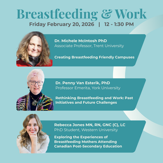Poster for Feb 20, 2026 meeting on Breastfeeding & work