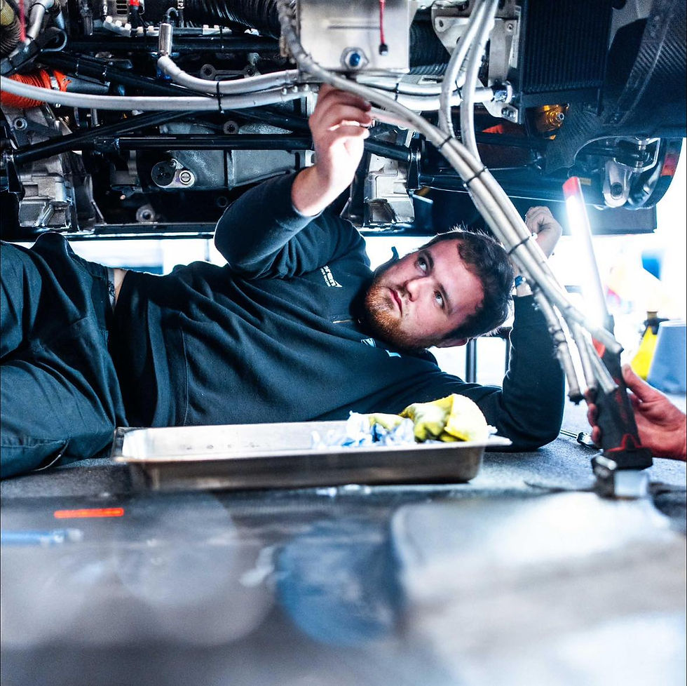Team RJN working under the car