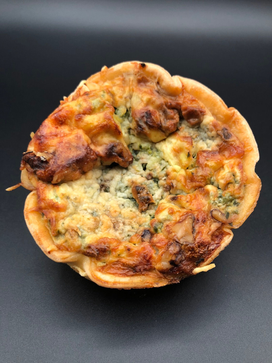 Spinach, Walnut & Stilton Quiche - a traditional french dish