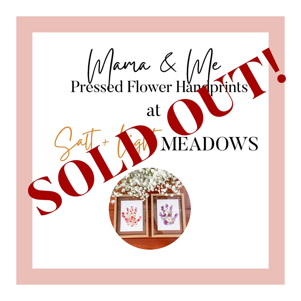 Pressed Flower Handprints (Afternoon)