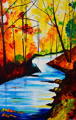 Sendero de mar III Óleo con espatula sobre lienzo