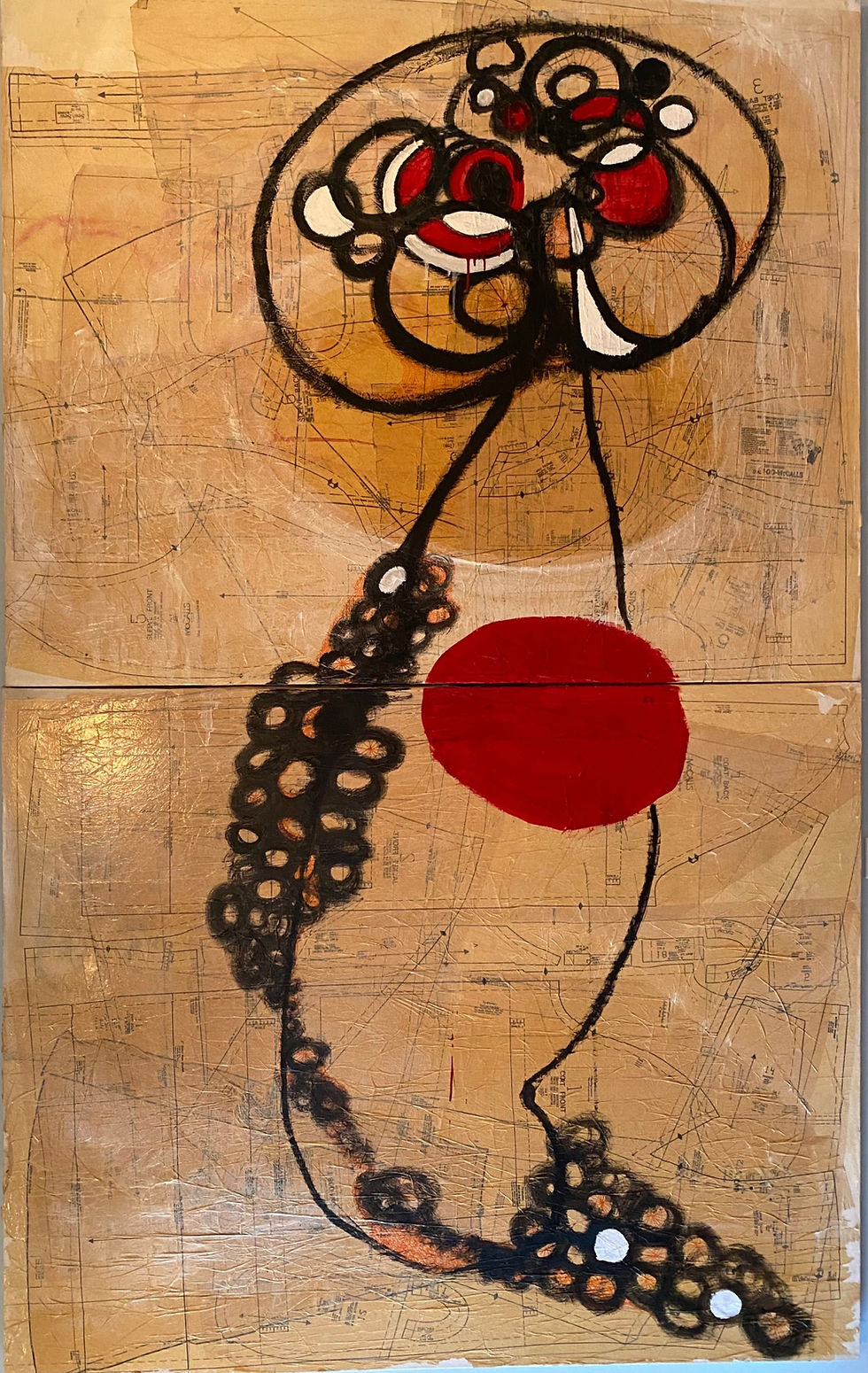 Diptych mixed media size: 5'x8'