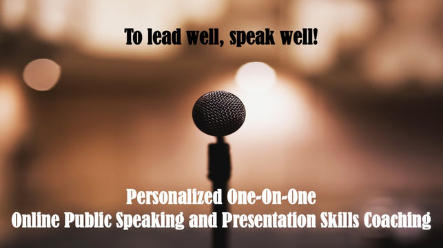 Personalized 1-on-1 Online Public Speaking and Presentation Skills Coaching