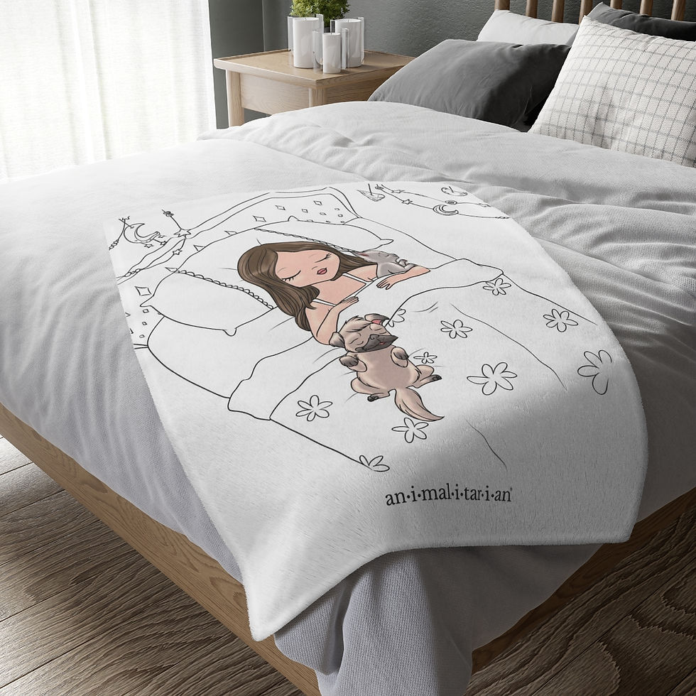 Nighty Night with Marian - Velveteen Minky Blanket (Two-sided print)