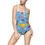 Thumbnail: Moth Gala - Women's One-piece/Cut-Out Swimsuit (Sky)