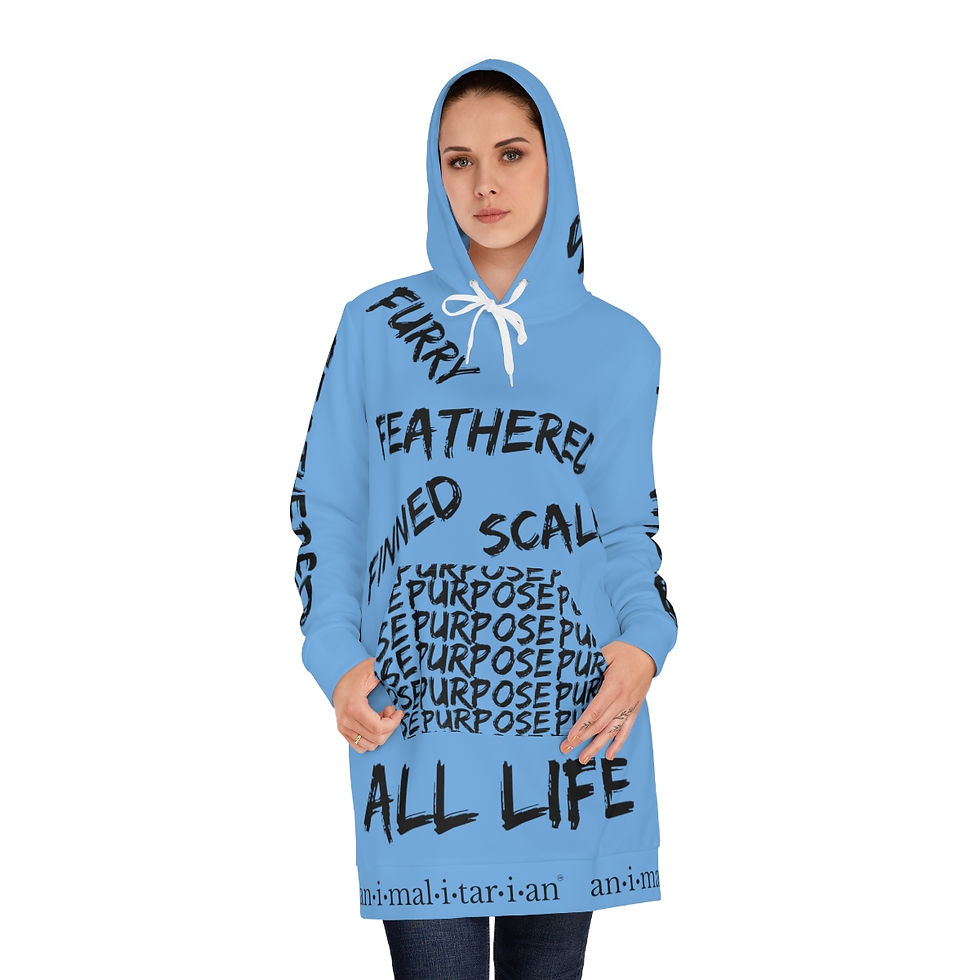 All Life - Women's Hoodie Dress (Sky)