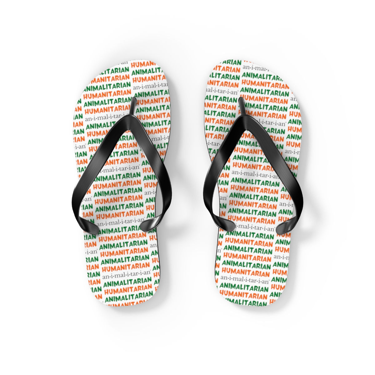 Animalitarian + Humanitarian - Flip Flops (White)