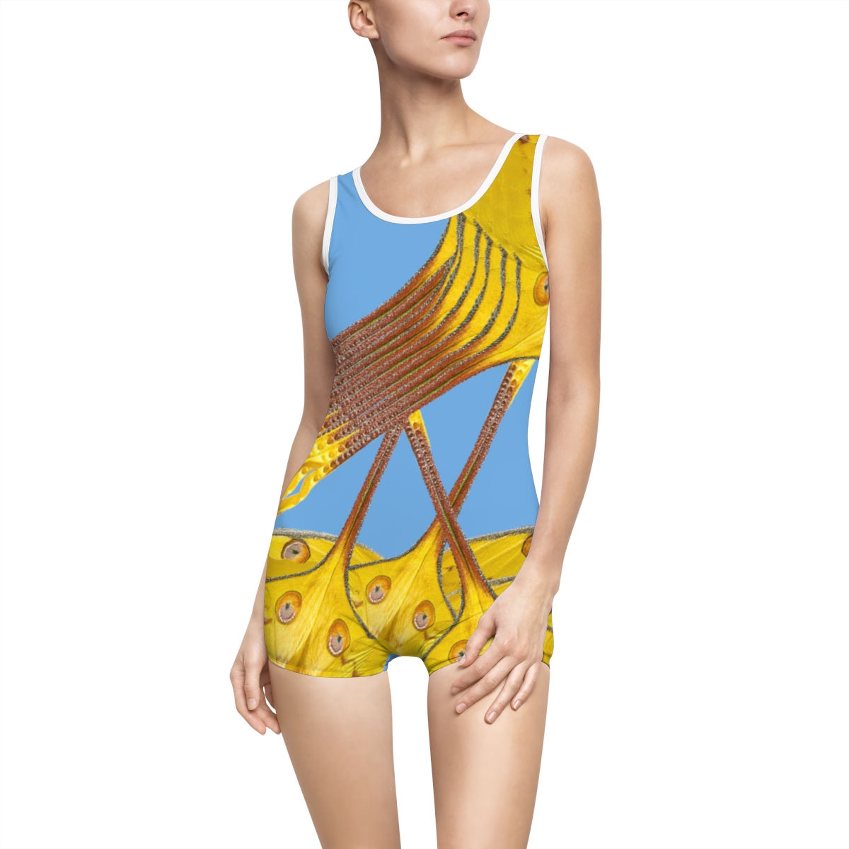 Comet Moth - Women's Vintage Swimsuit (Sky)