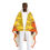 Thumbnail: Comet Moth - Hooded Sherpa Fleece Blanket (persimmon) 