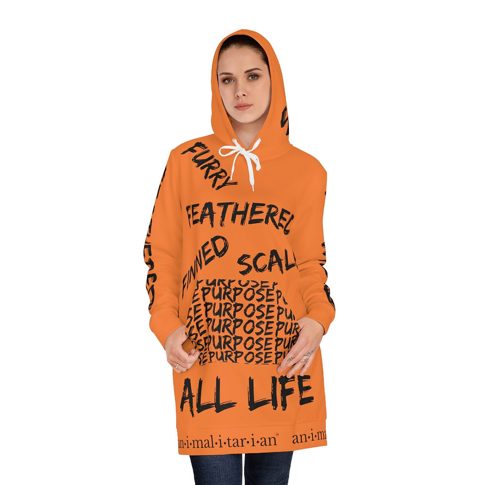 All Life - Women's Hoodie Dress (Tangerine)